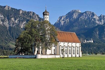 Landschaft rund um den Alatsee bei Füssen